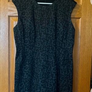 Chic Black Leopard Print Midi Dress